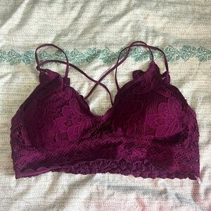 Lace Bralette in Deep Purple